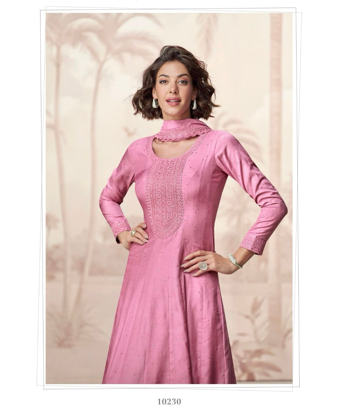 Women’s Premium Silk Stitched Gown