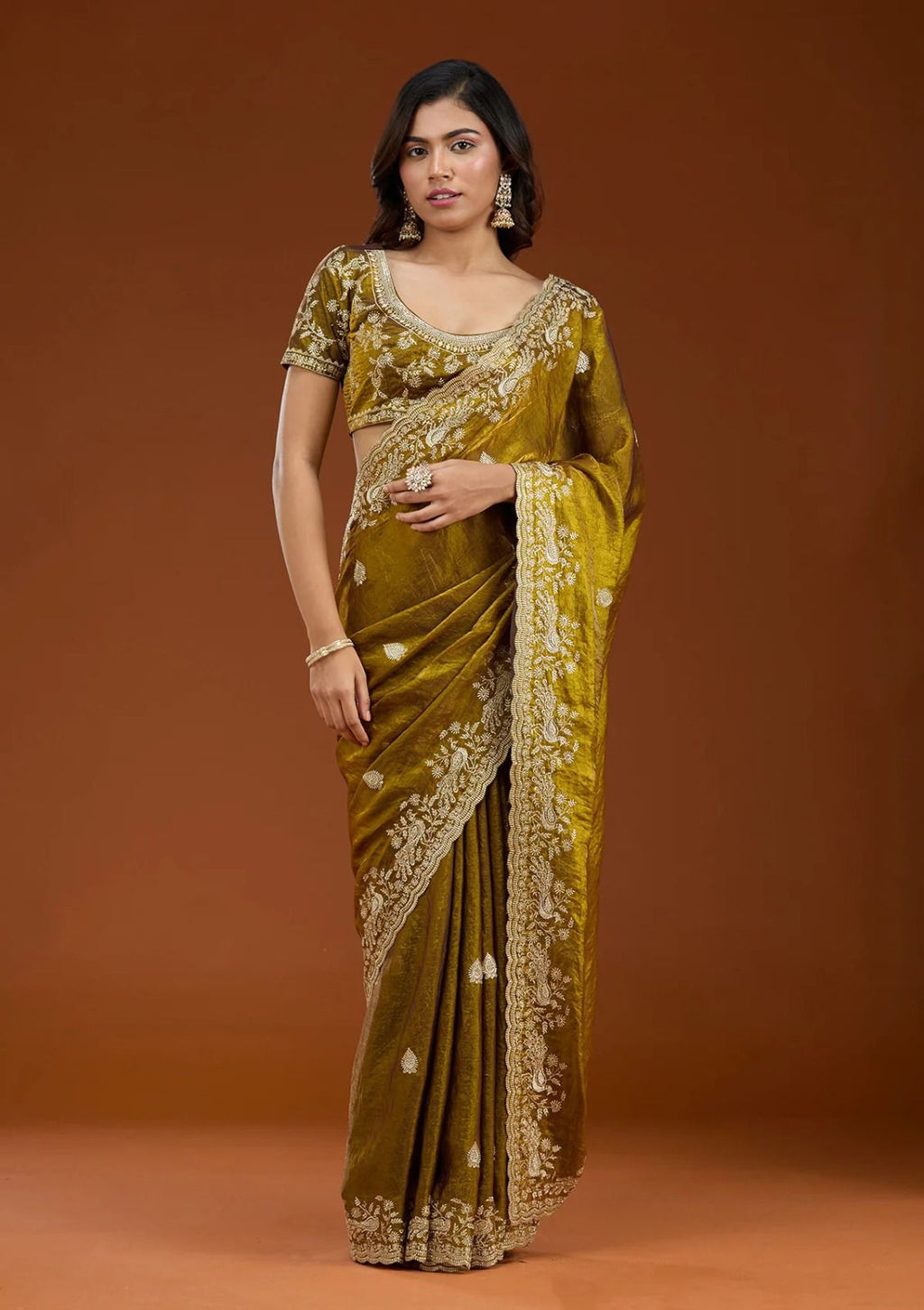Premium Heavy Embroidered Silk Saree Collection