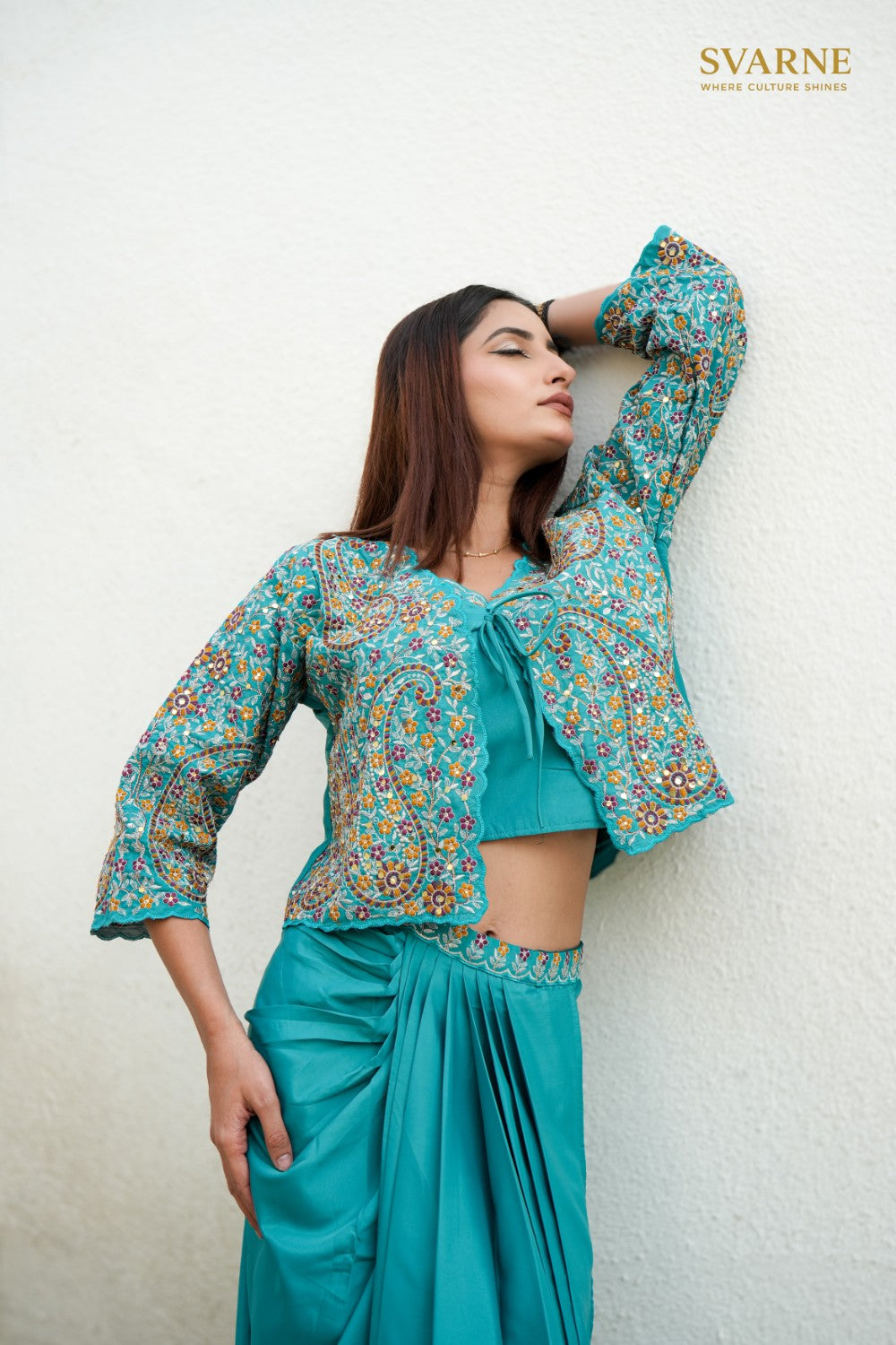 Teal Bloom Suit