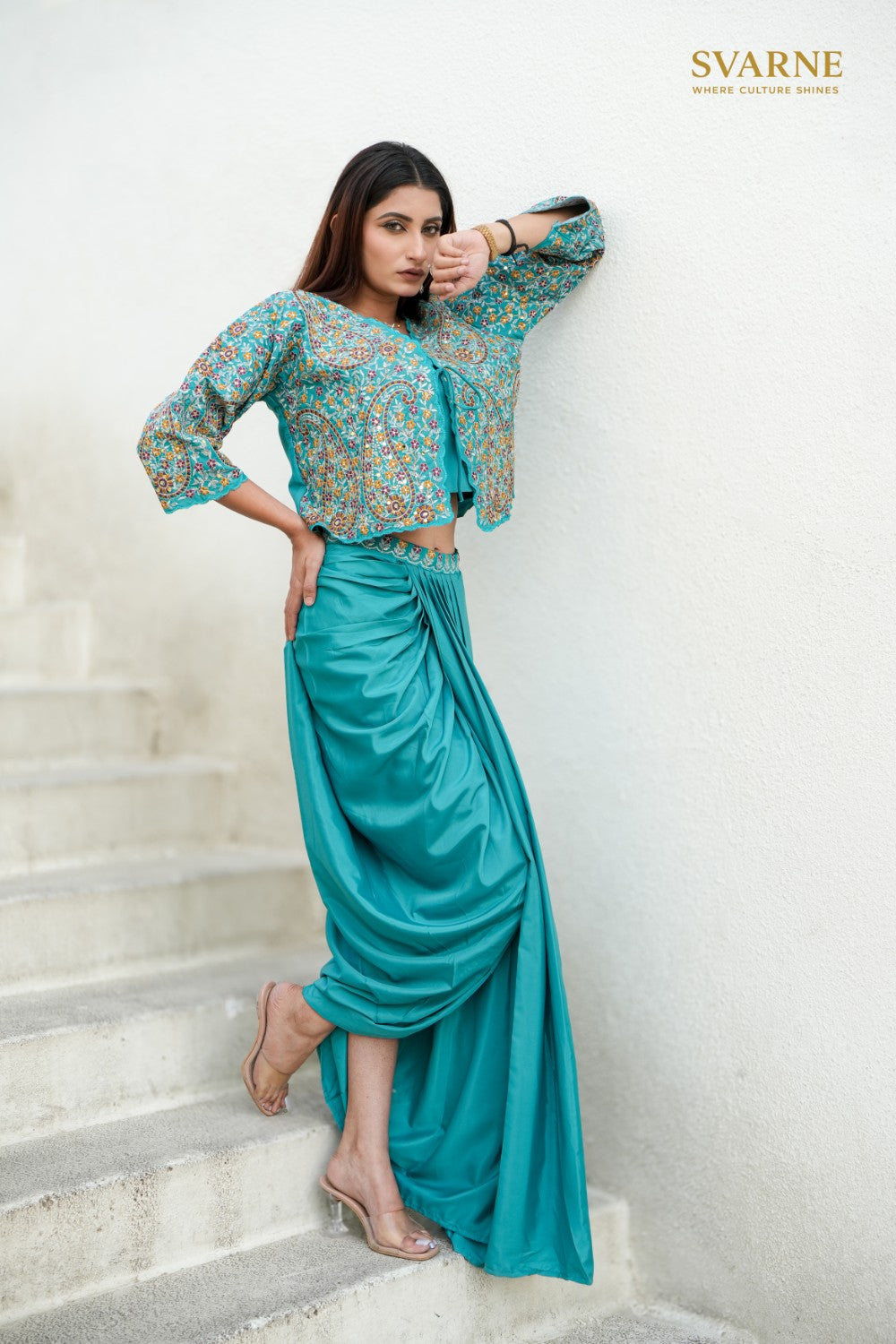 Teal Bloom Suit