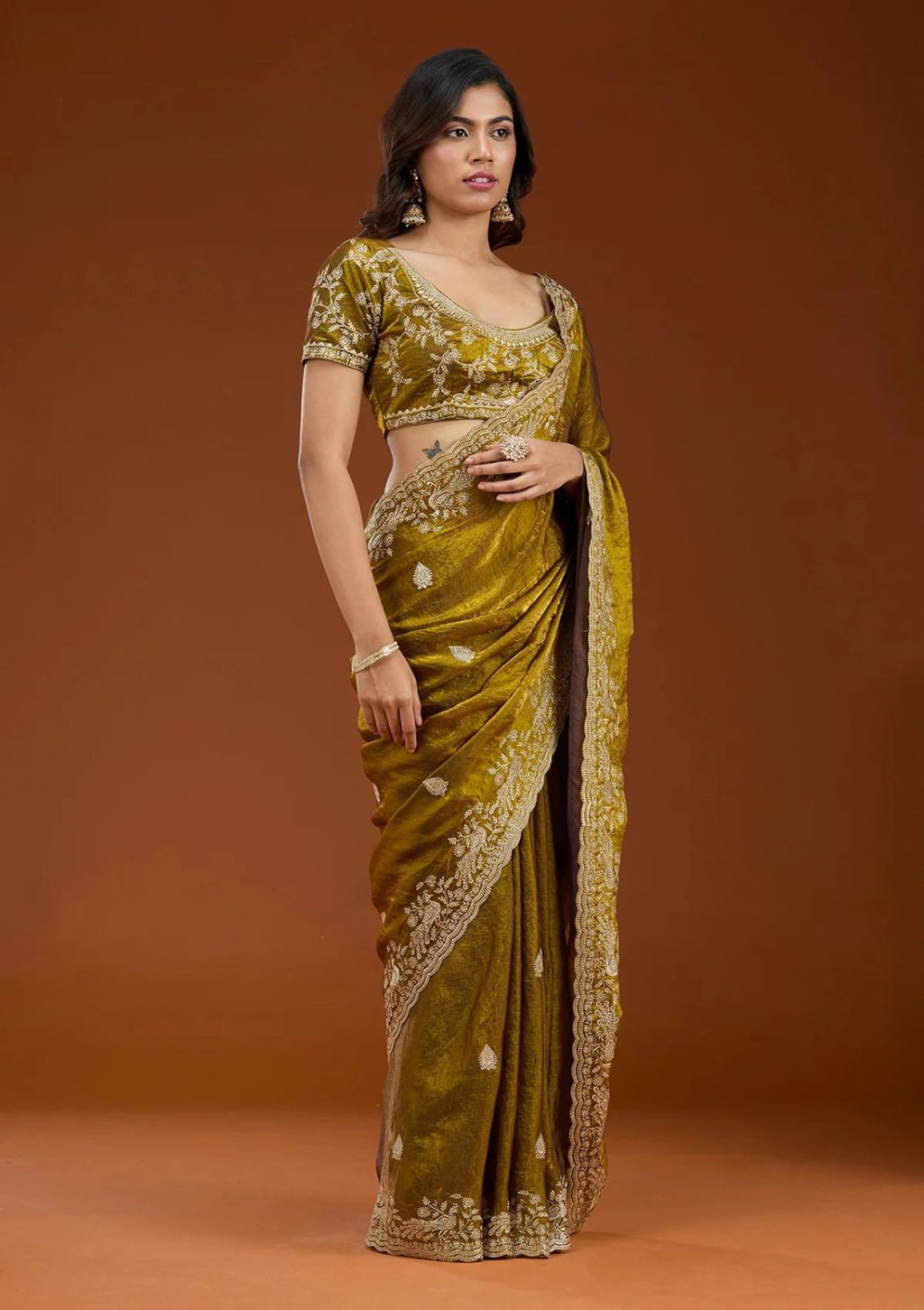 Premium Heavy Embroidered Silk Saree Collection