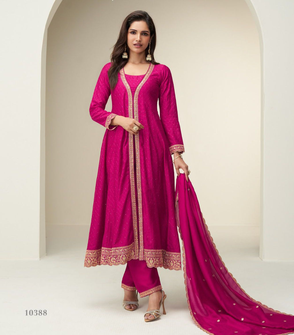 Embroidered Anarkali Kurta Set with Dupatta