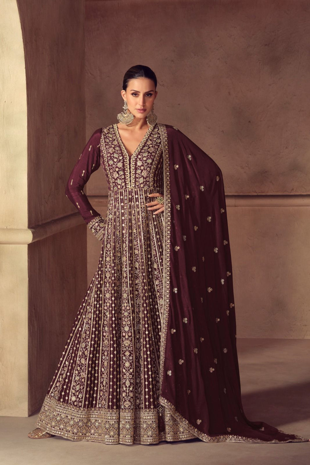 Heavily Embroidered Designer Anarkali Suit