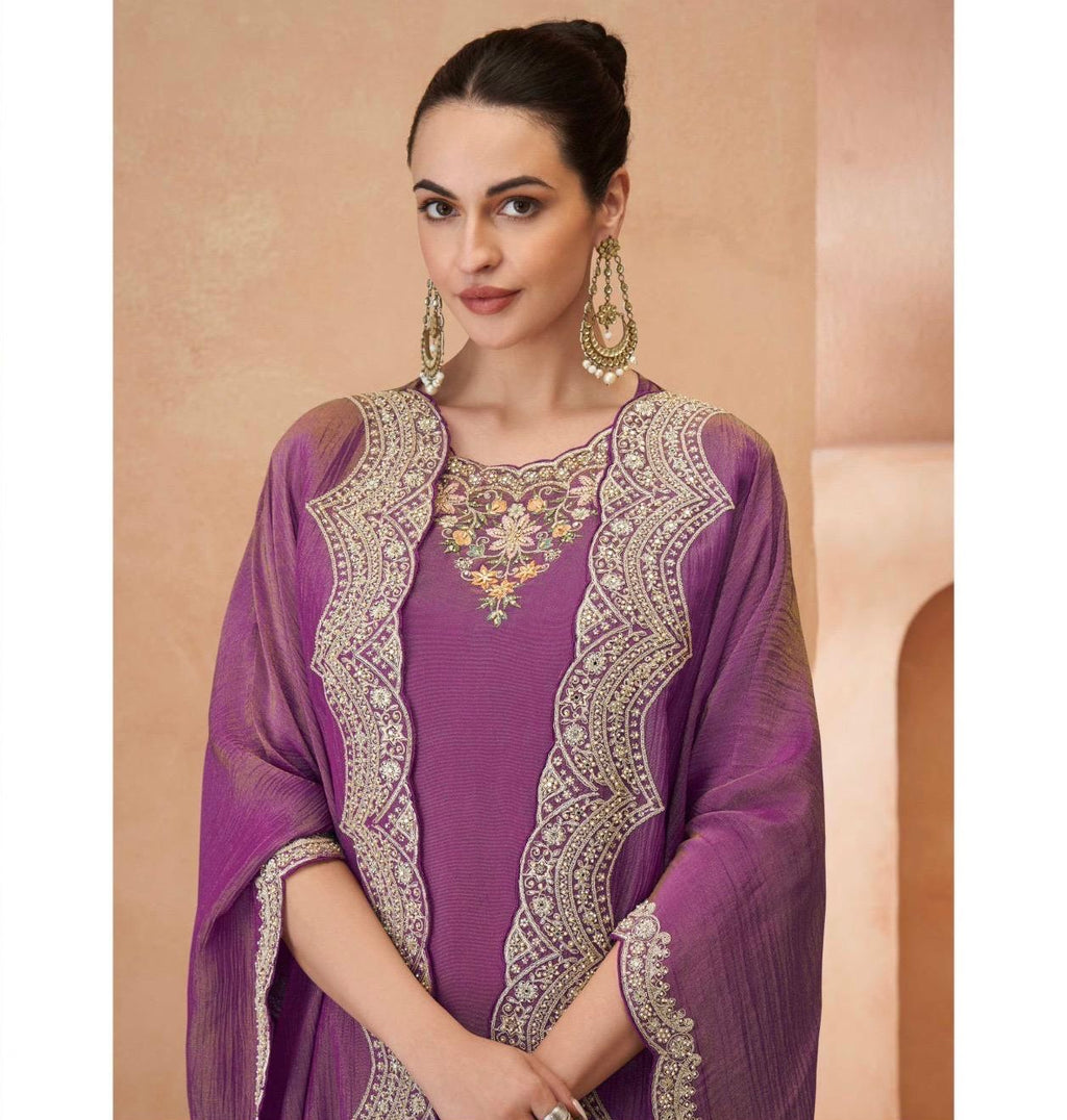 Designer Embroidered Festive Suit Set