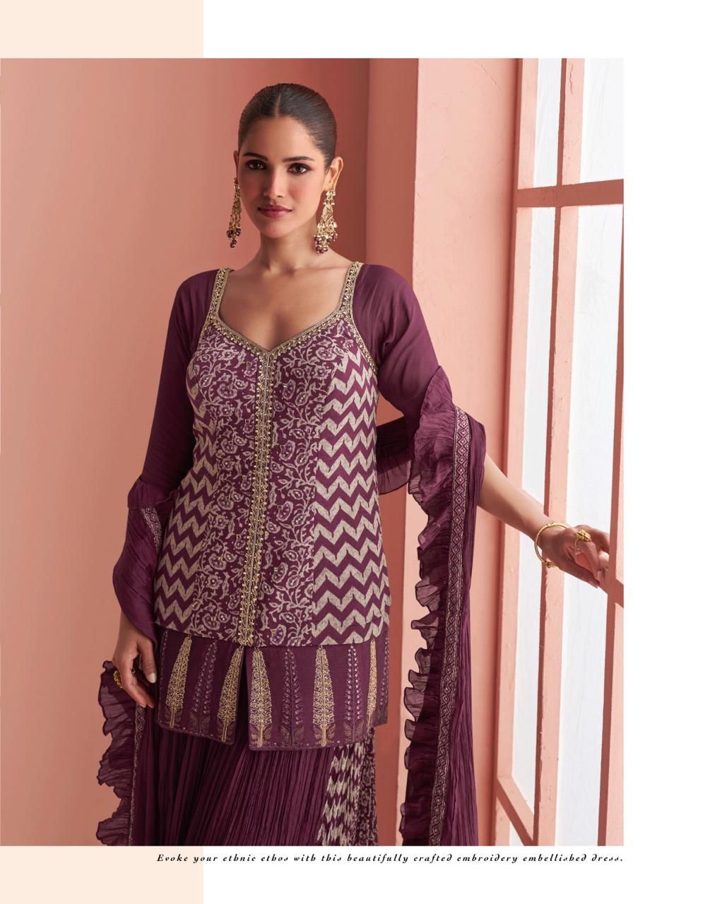 Designer Printed Sharara Suit Set