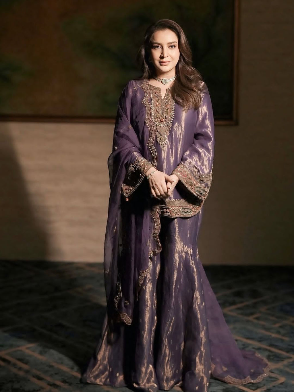 Luxury Embroidered Partywear Suit Set