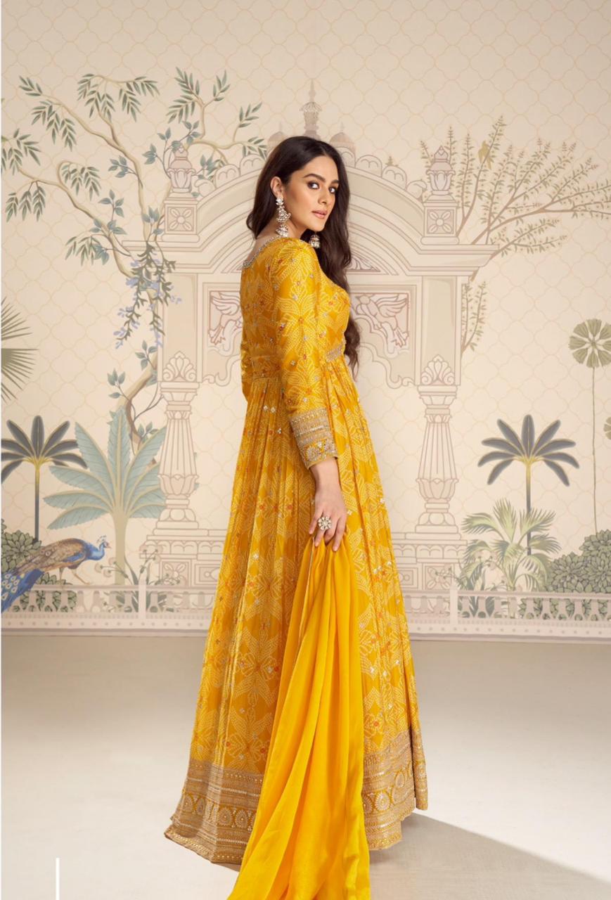 Designer Embroidered Anarkali Gown