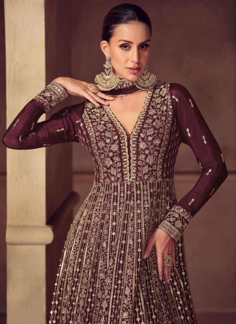 Heavily Embroidered Designer Anarkali Suit