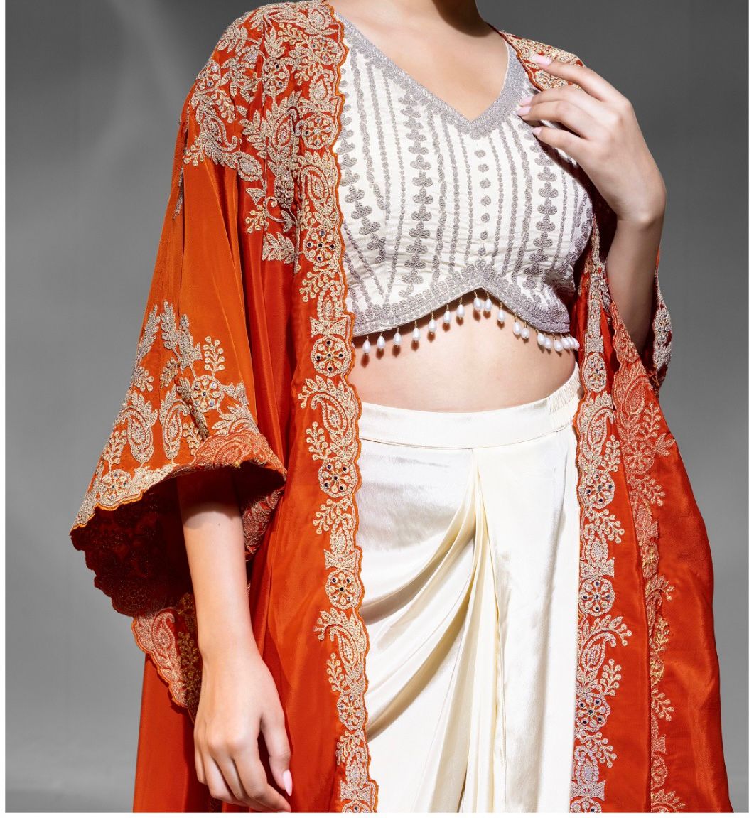 Royal Embroidered Cape Set