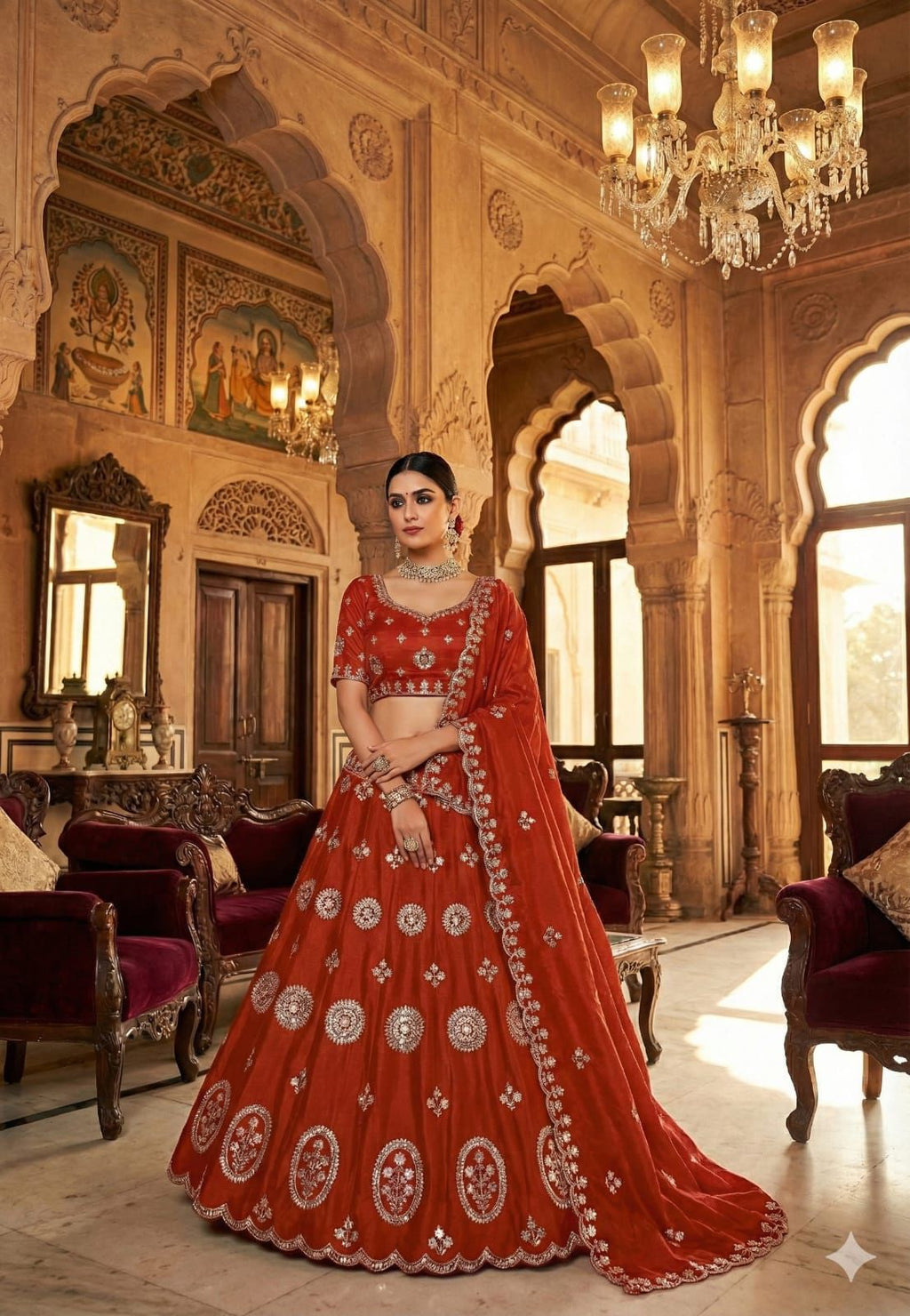 Luxury Embroidered Lehenga Choli (Available in 4 Colors)