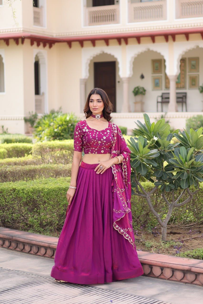 Embroidery Silk Lehenga Choli Set