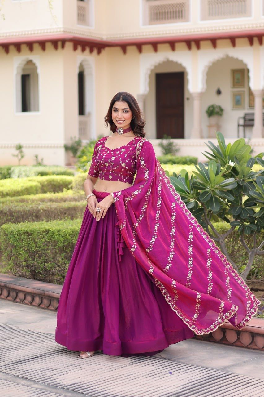 Embroidery Silk Lehenga Choli Set