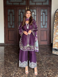 Women’s French Crepe Embroidered Kurti Palazzo Set