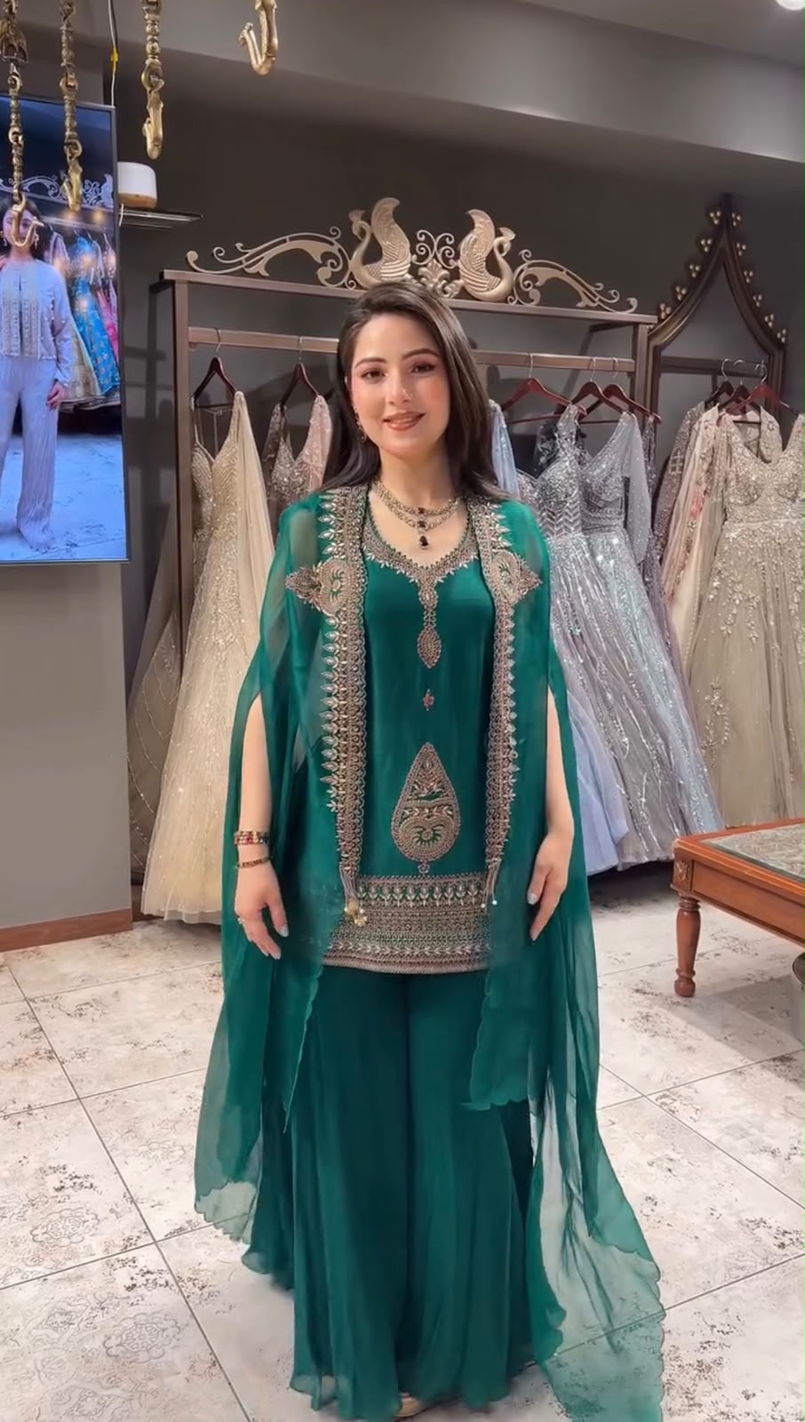 Women’s Rangoli Embroidered Shrug Set