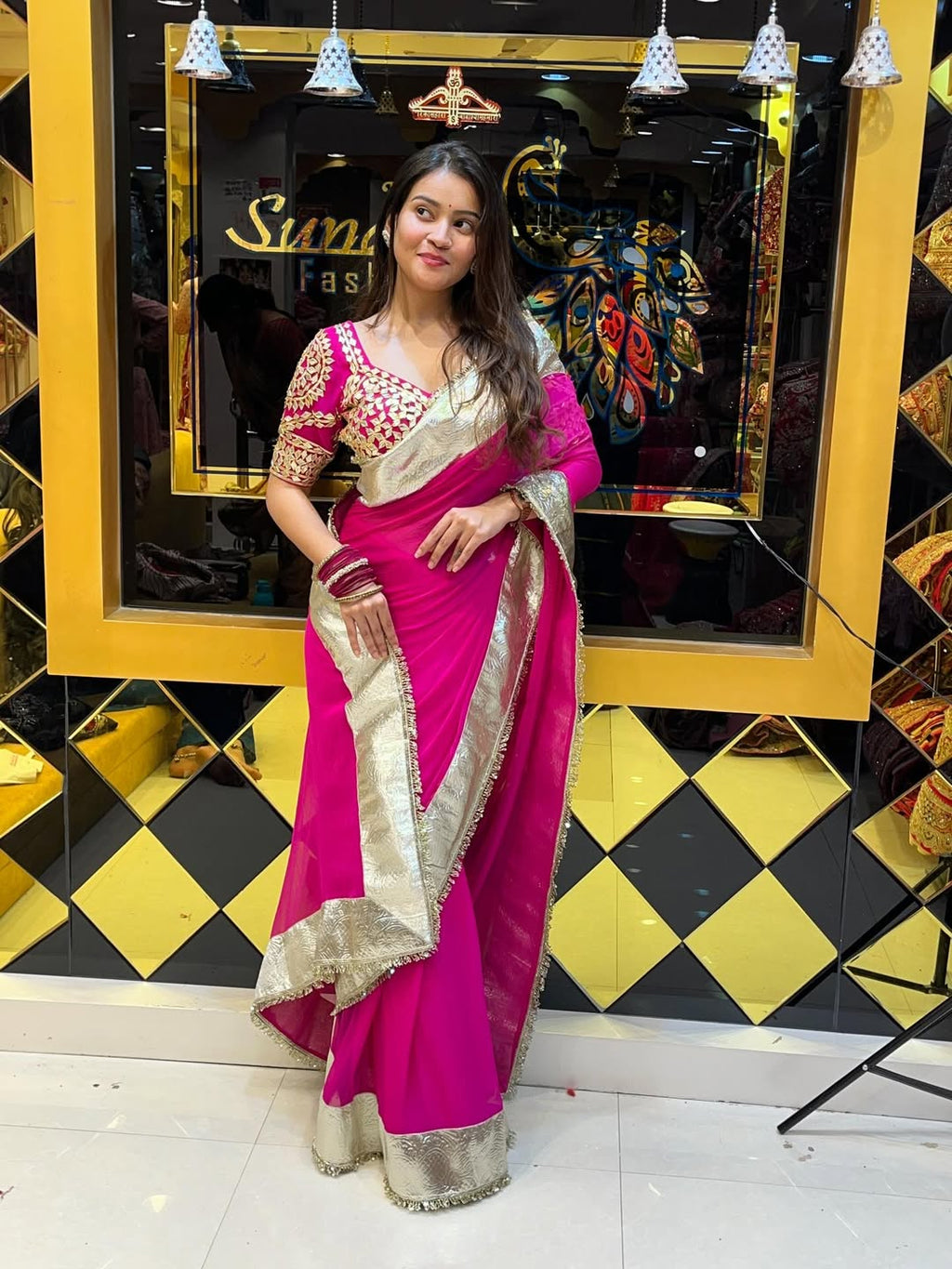 Women’s Soft C.C Georgette Saree