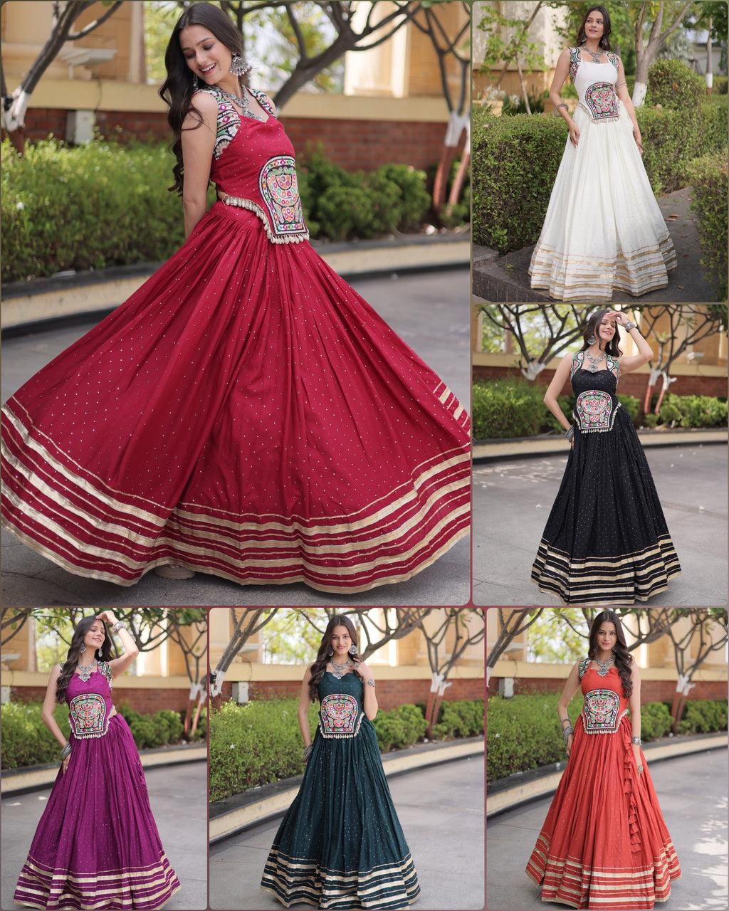 Women’s Rayon & Mirror Work Lehenga Choli