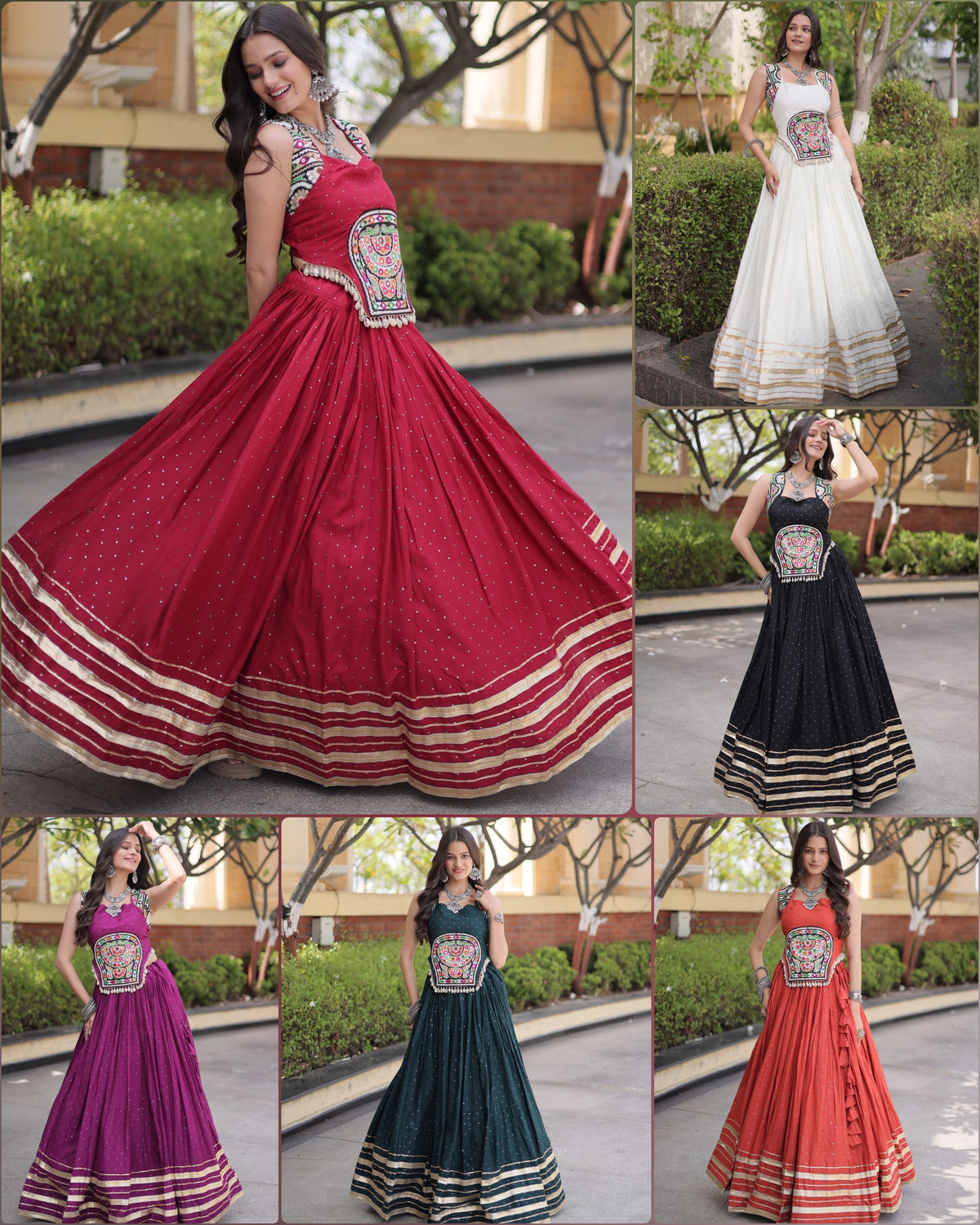 Women’s Rayon & Mirror Work Lehenga Choli
