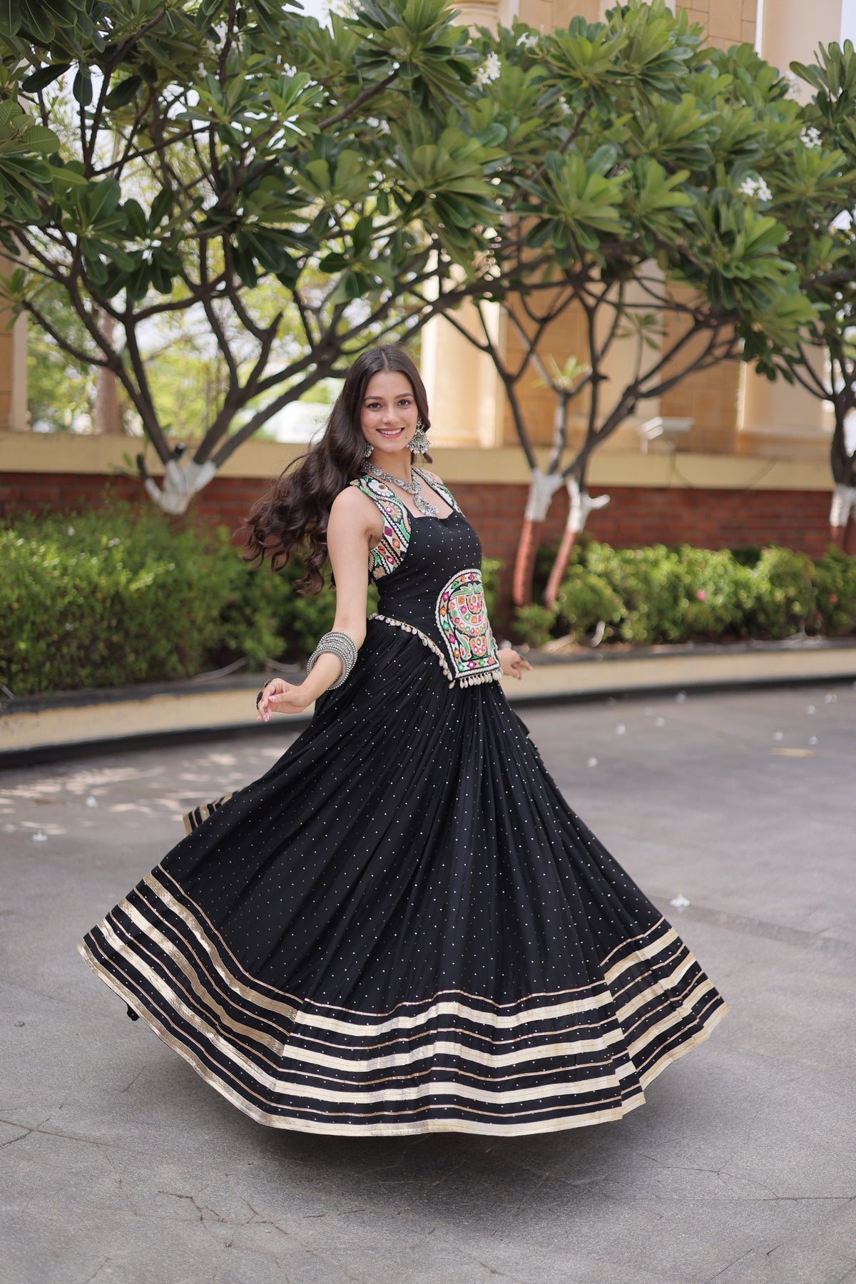Women’s Rayon & Mirror Work Lehenga Choli