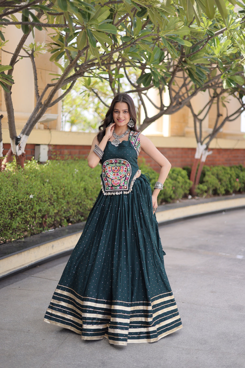 Women’s Rayon & Mirror Work Lehenga Choli