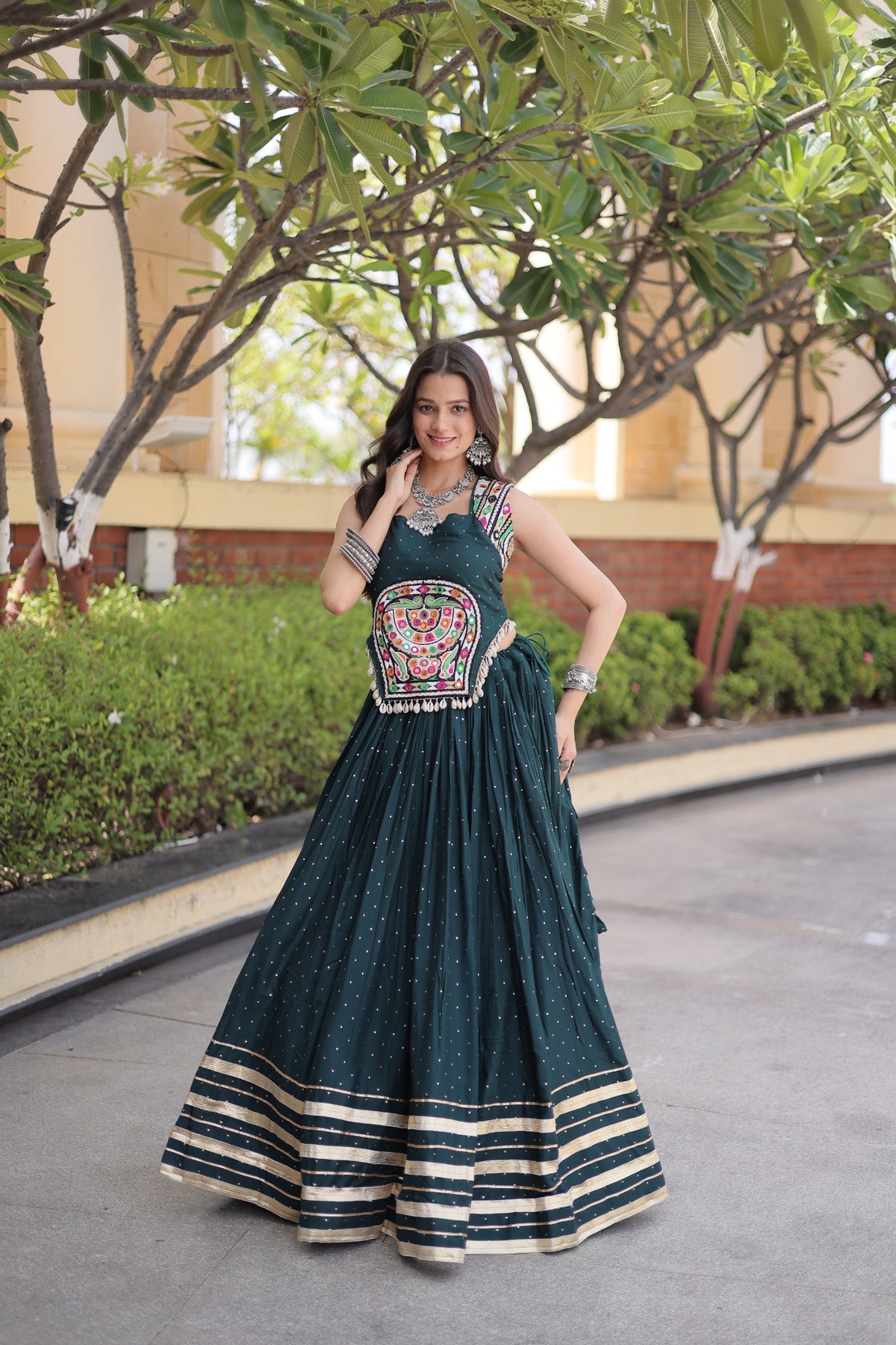 Women’s Rayon & Mirror Work Lehenga Choli