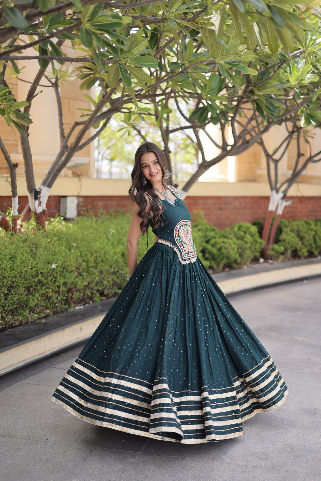 Women’s Rayon & Mirror Work Lehenga Choli