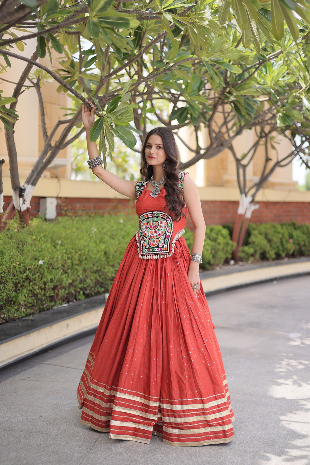 Women’s Rayon & Mirror Work Lehenga Choli