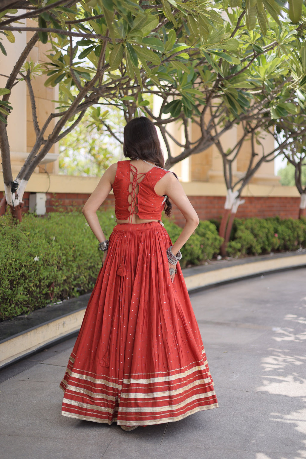 Women’s Rayon & Mirror Work Lehenga Choli
