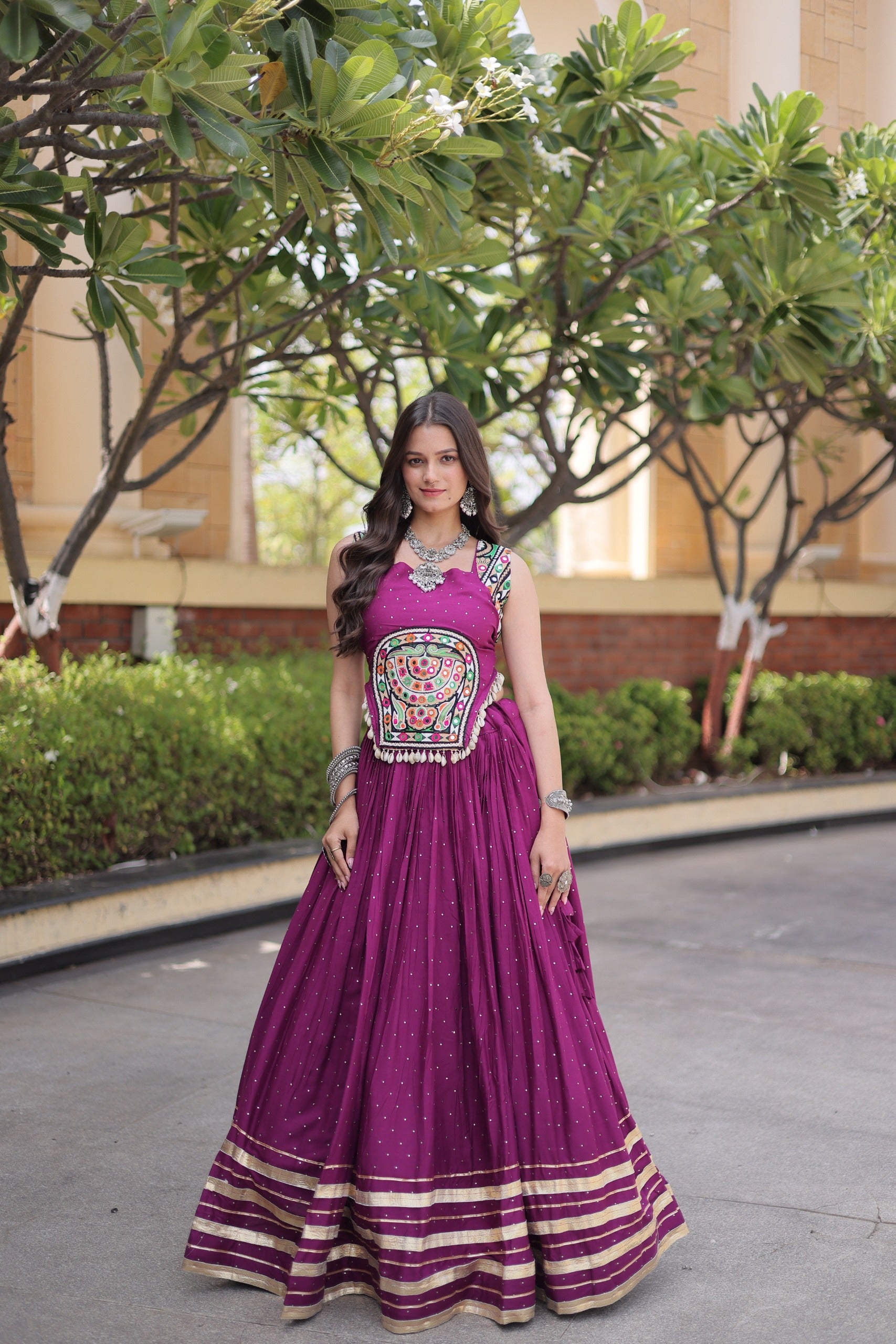 Women’s Rayon & Mirror Work Lehenga Choli