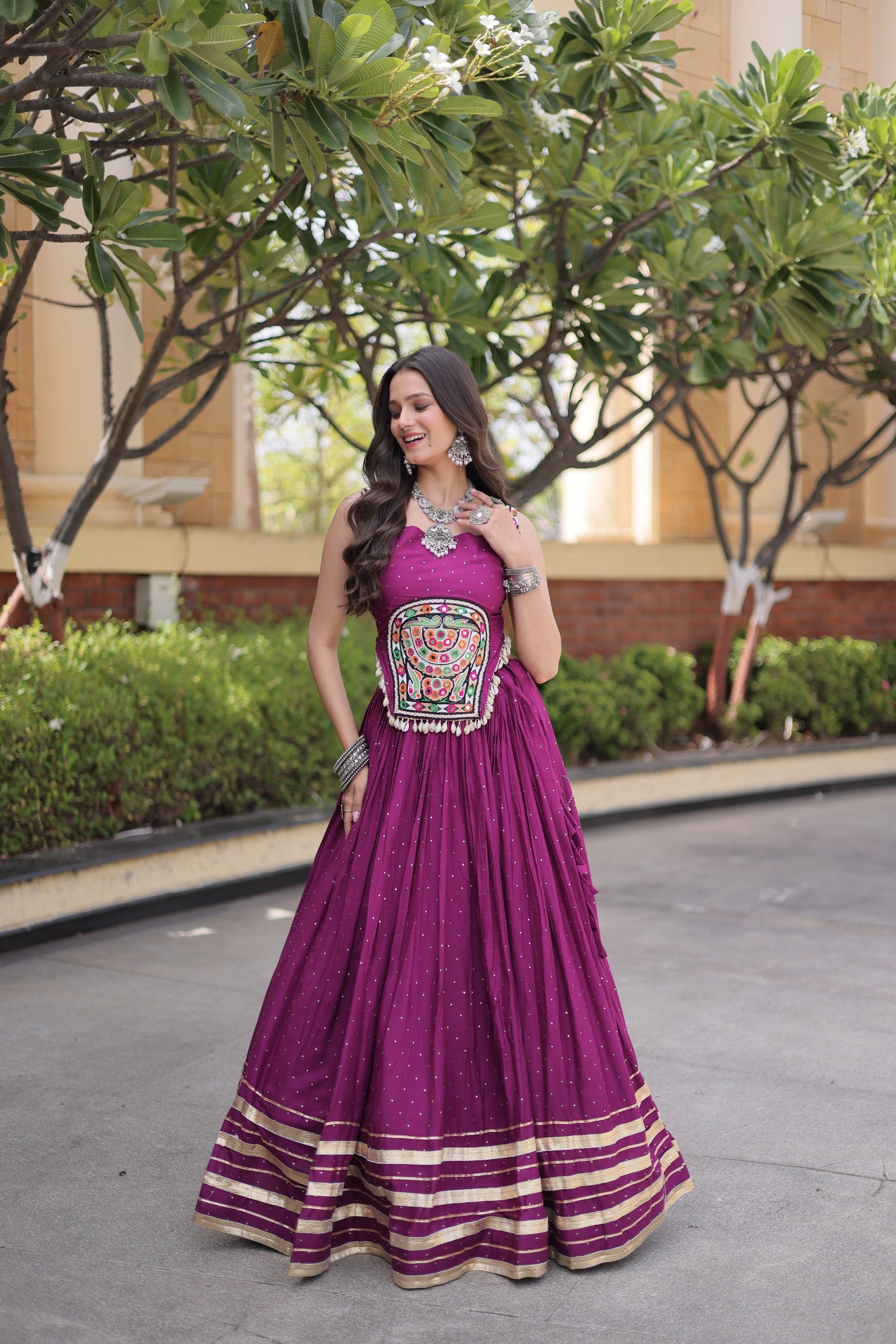 Women’s Rayon & Mirror Work Lehenga Choli