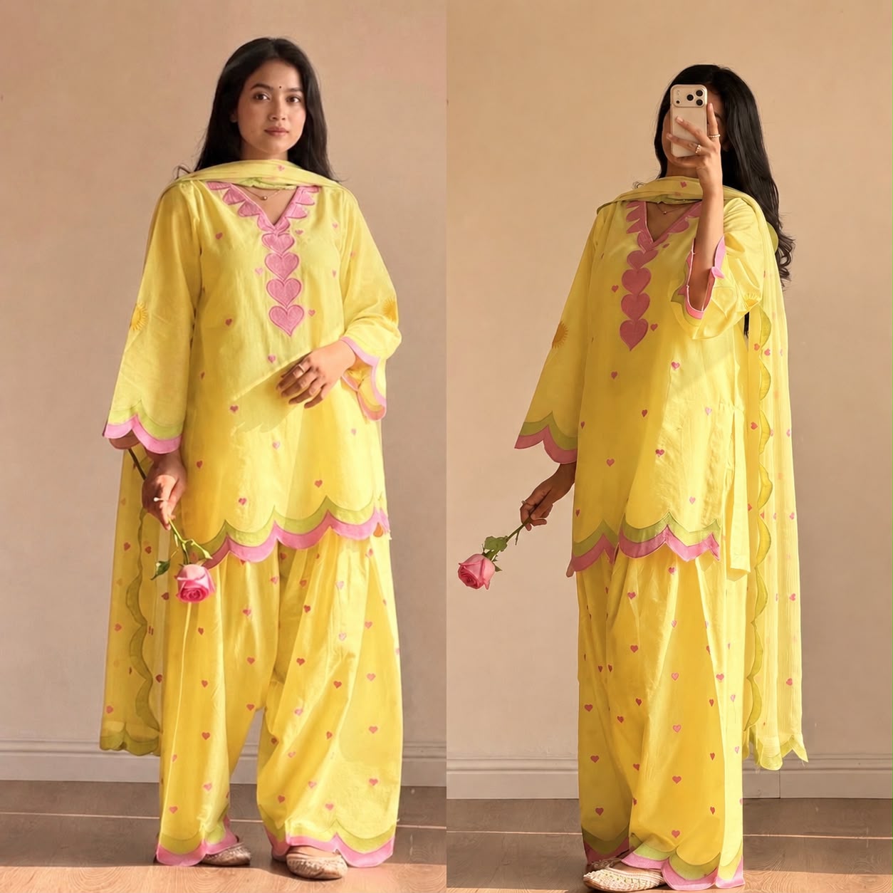 Women’s Mal Chanderi Cotton Multi-Work Farshi Suit Set