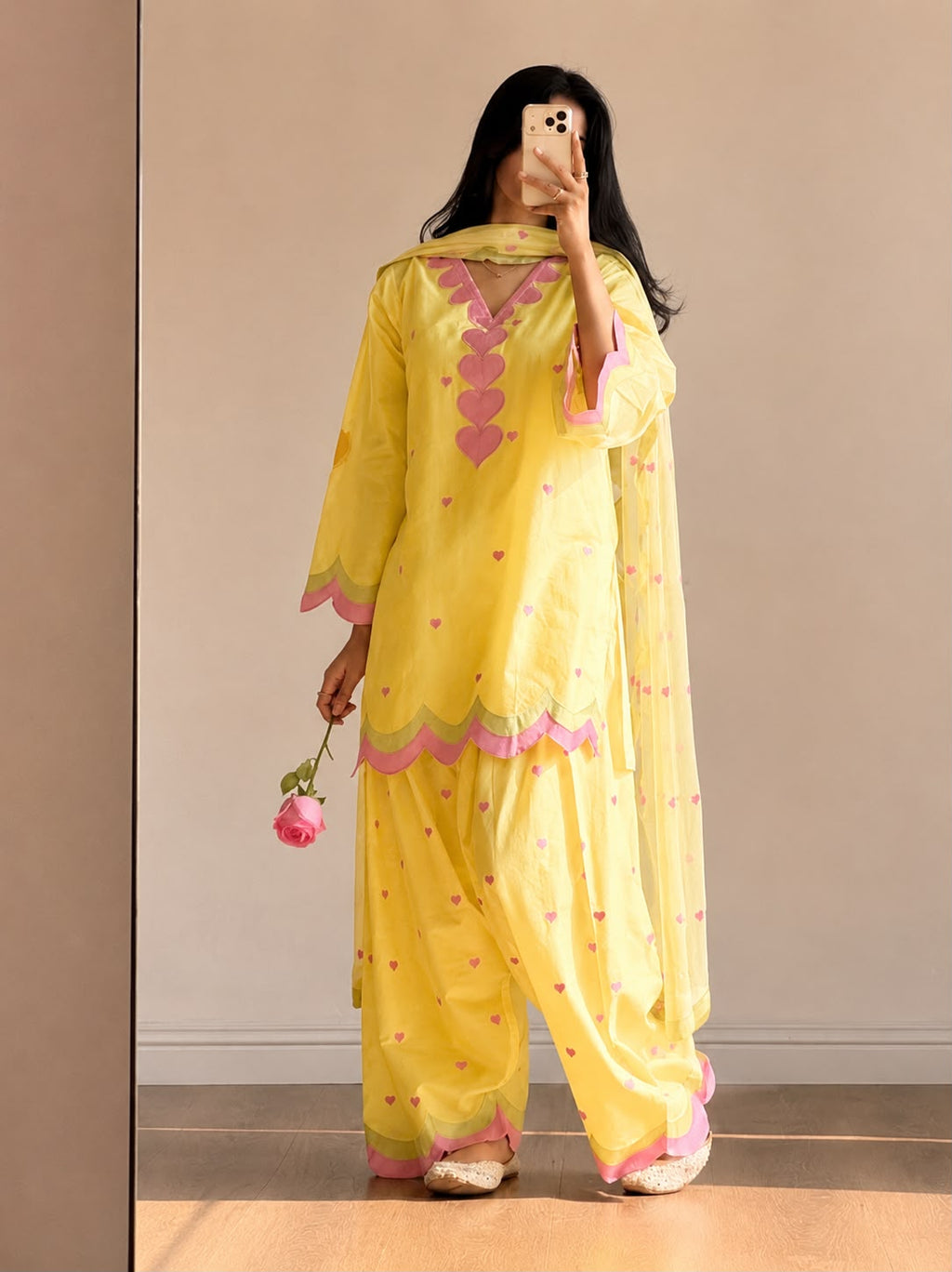 Women’s Mal Chanderi Cotton Multi-Work Farshi Suit Set