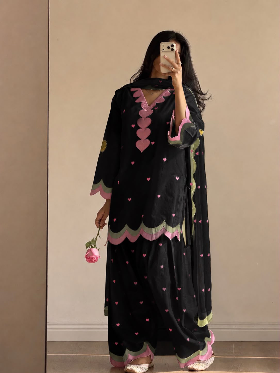 Women’s Mal Chanderi Cotton Multi-Work Farshi Suit Set