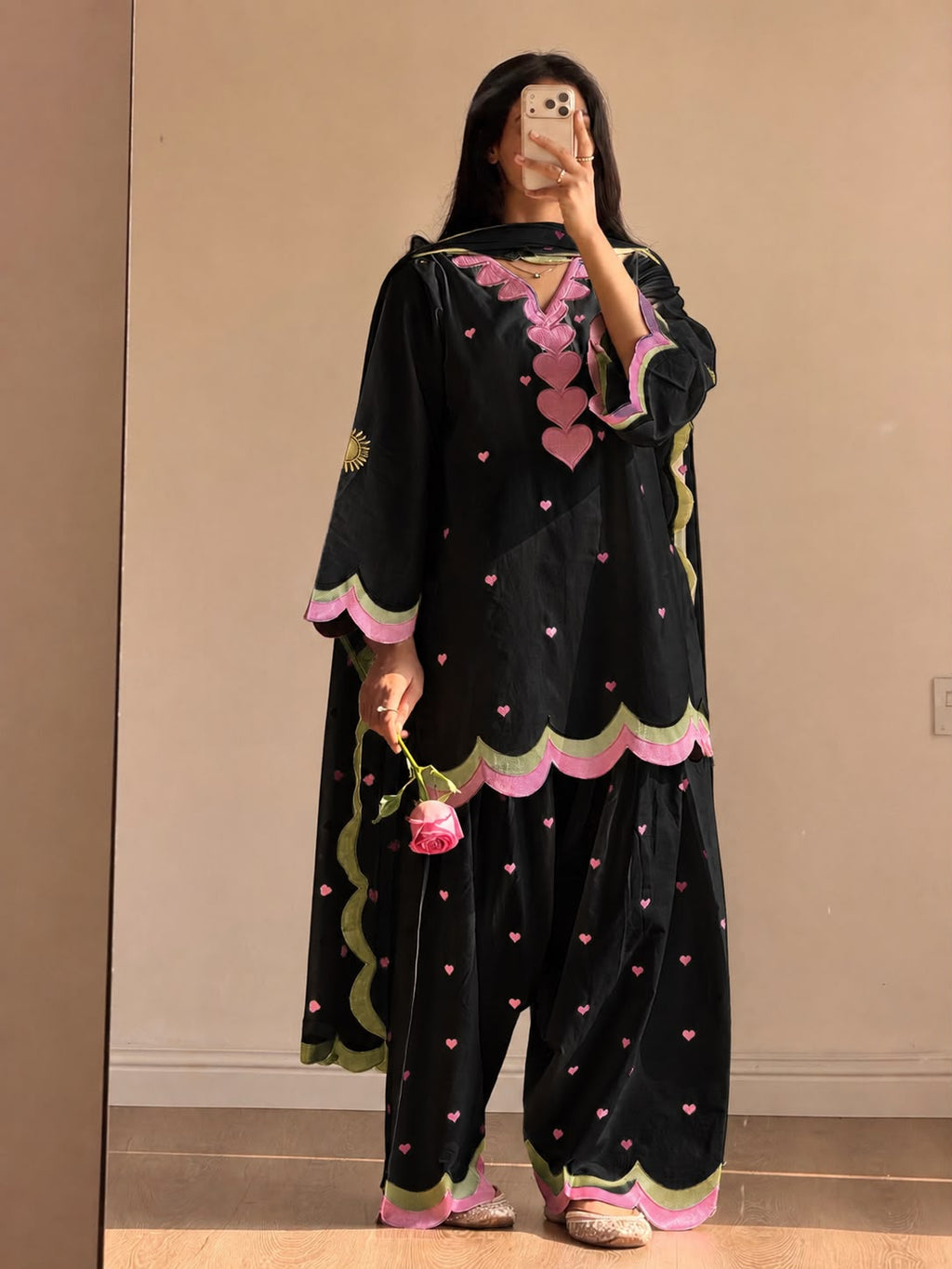 Women’s Mal Chanderi Cotton Multi-Work Farshi Suit Set