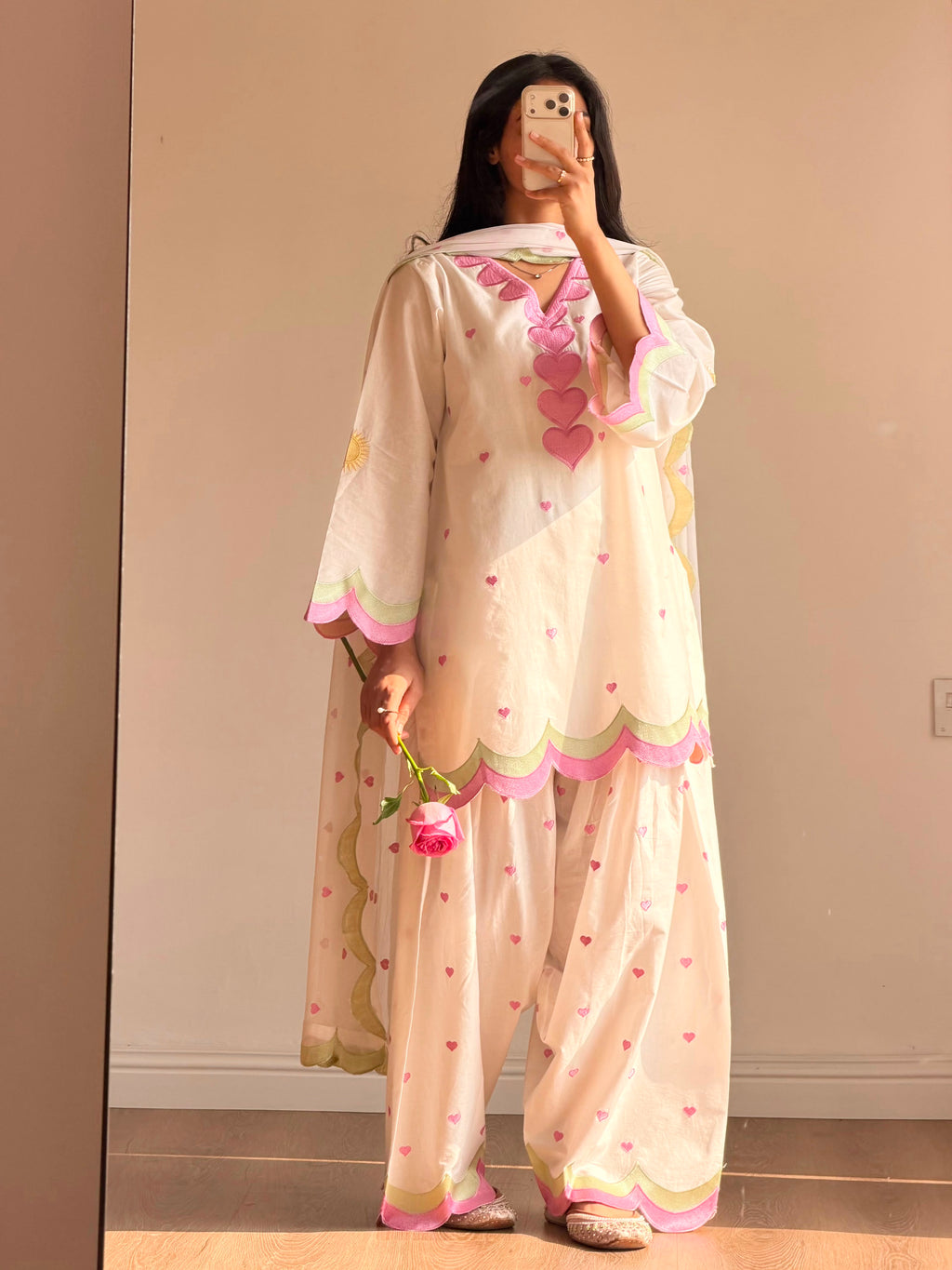 Women’s Mal Chanderi Cotton Multi-Work Farshi Suit Set