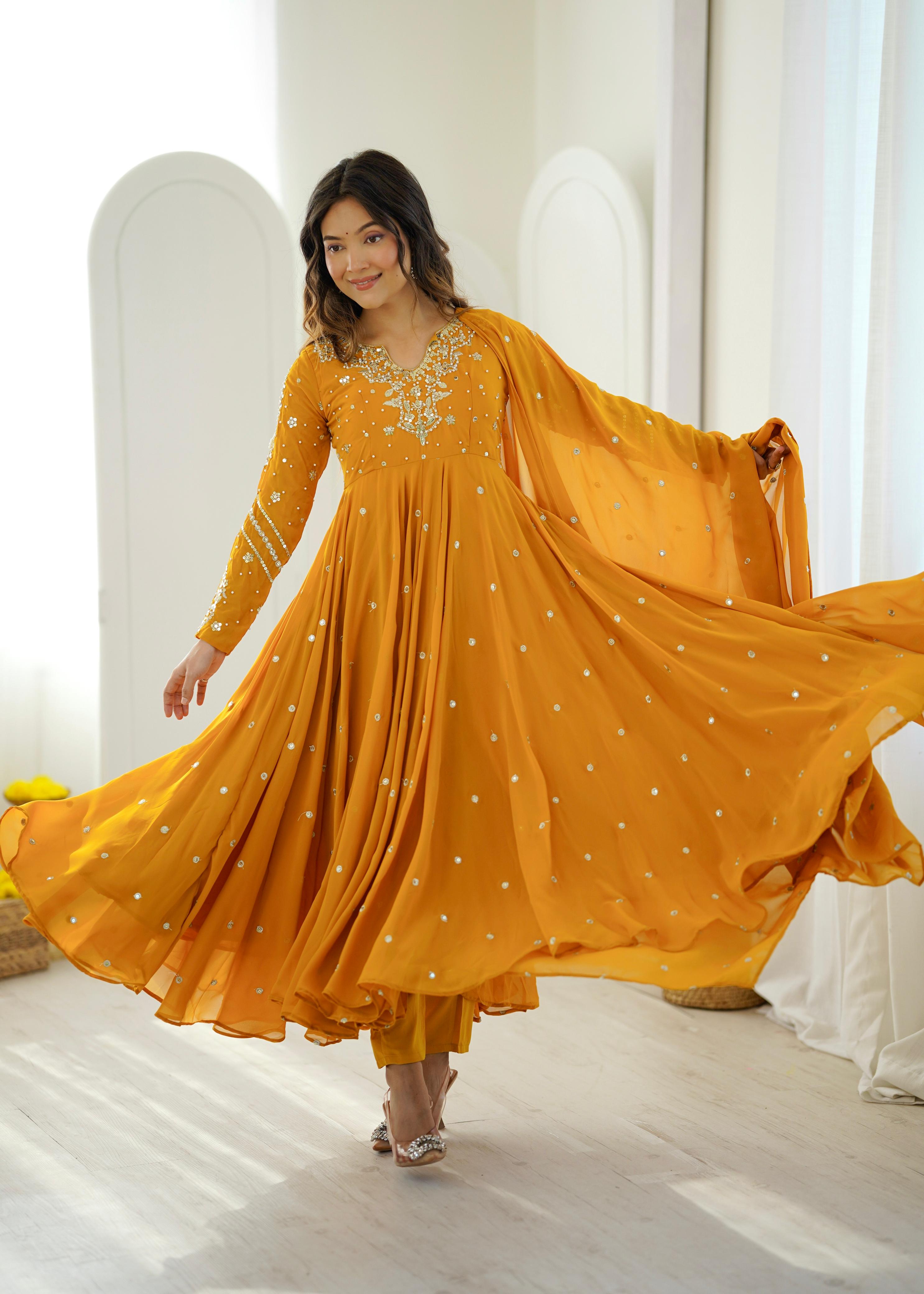 Women’s Faux Georgette Embroidered Suit Set