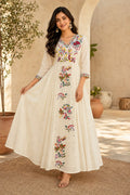 Women’s Kora Cotton Sequin Embroidered Gown