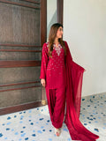 Women’s Premium French Crepe Kurti Palazzo Set
