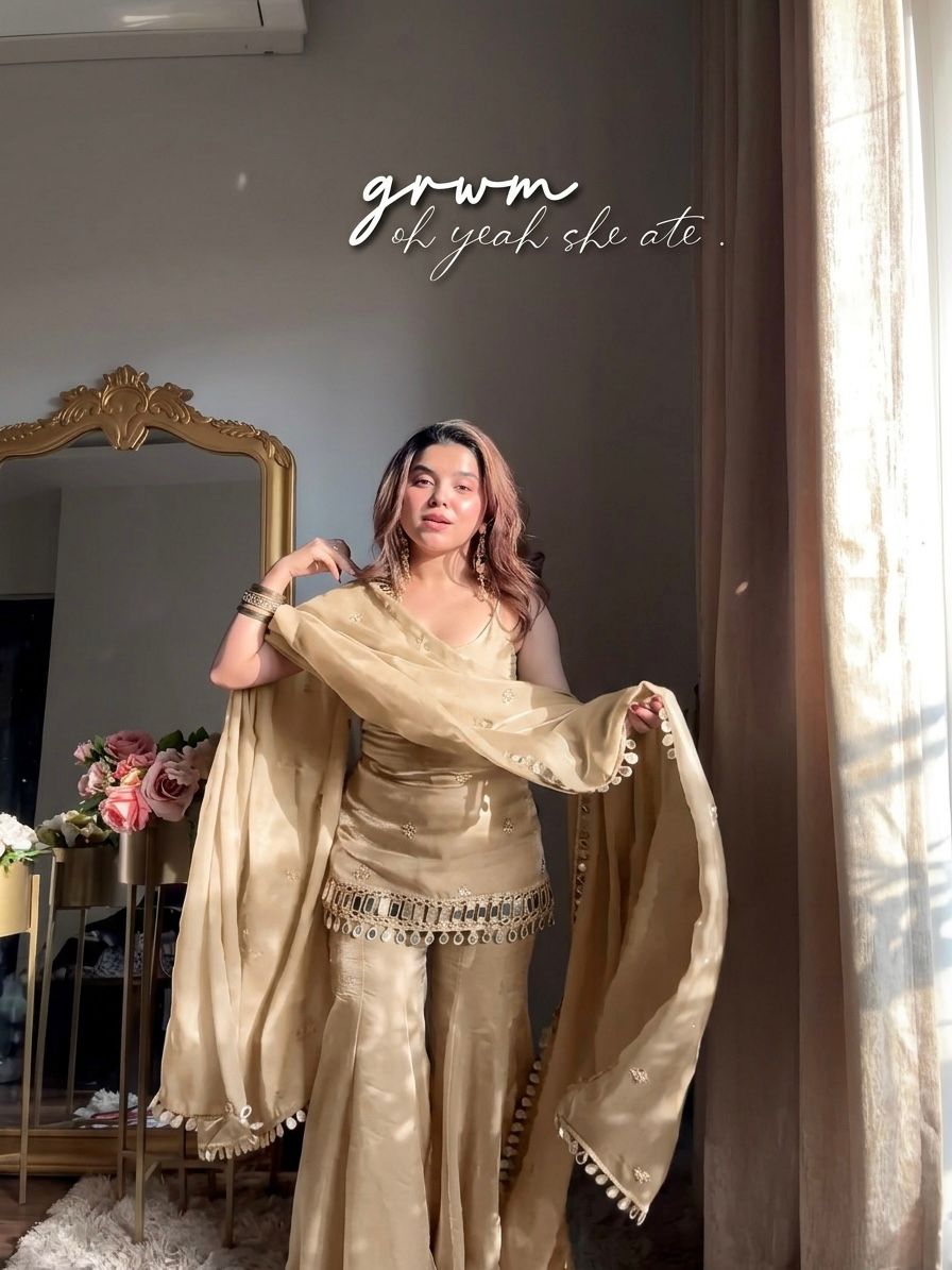 Stylish Sequence Embroidered Sharara Set