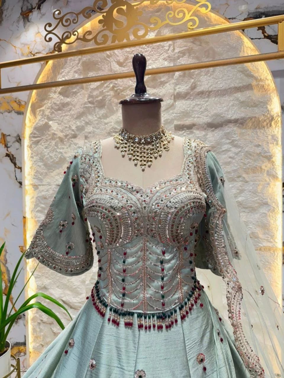 Women’s Premium Heavy Embellished Flared Designer Lehenga Set