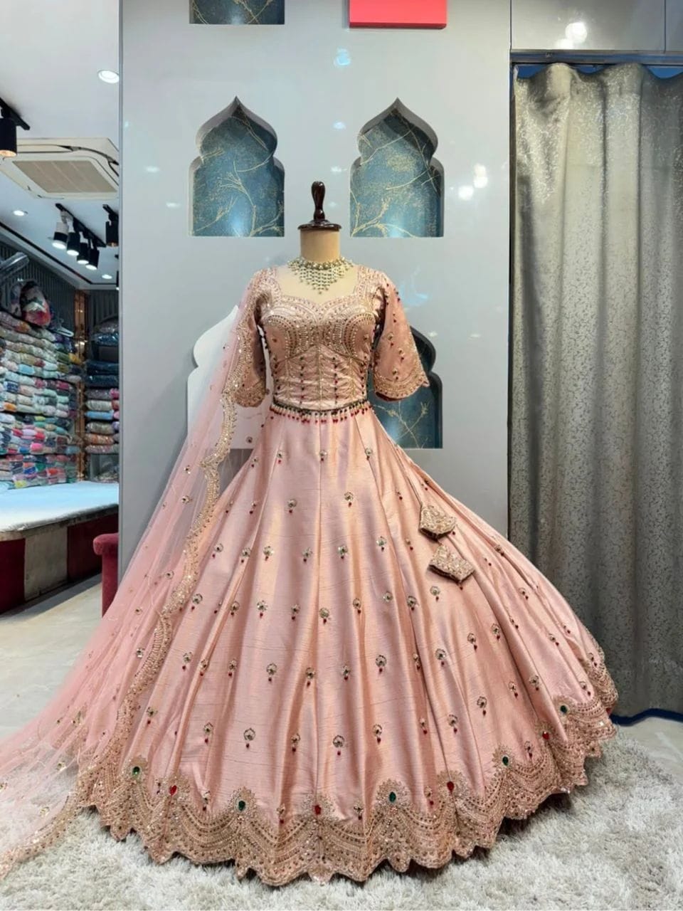 Women’s Premium Heavy Embellished Flared Designer Lehenga Set