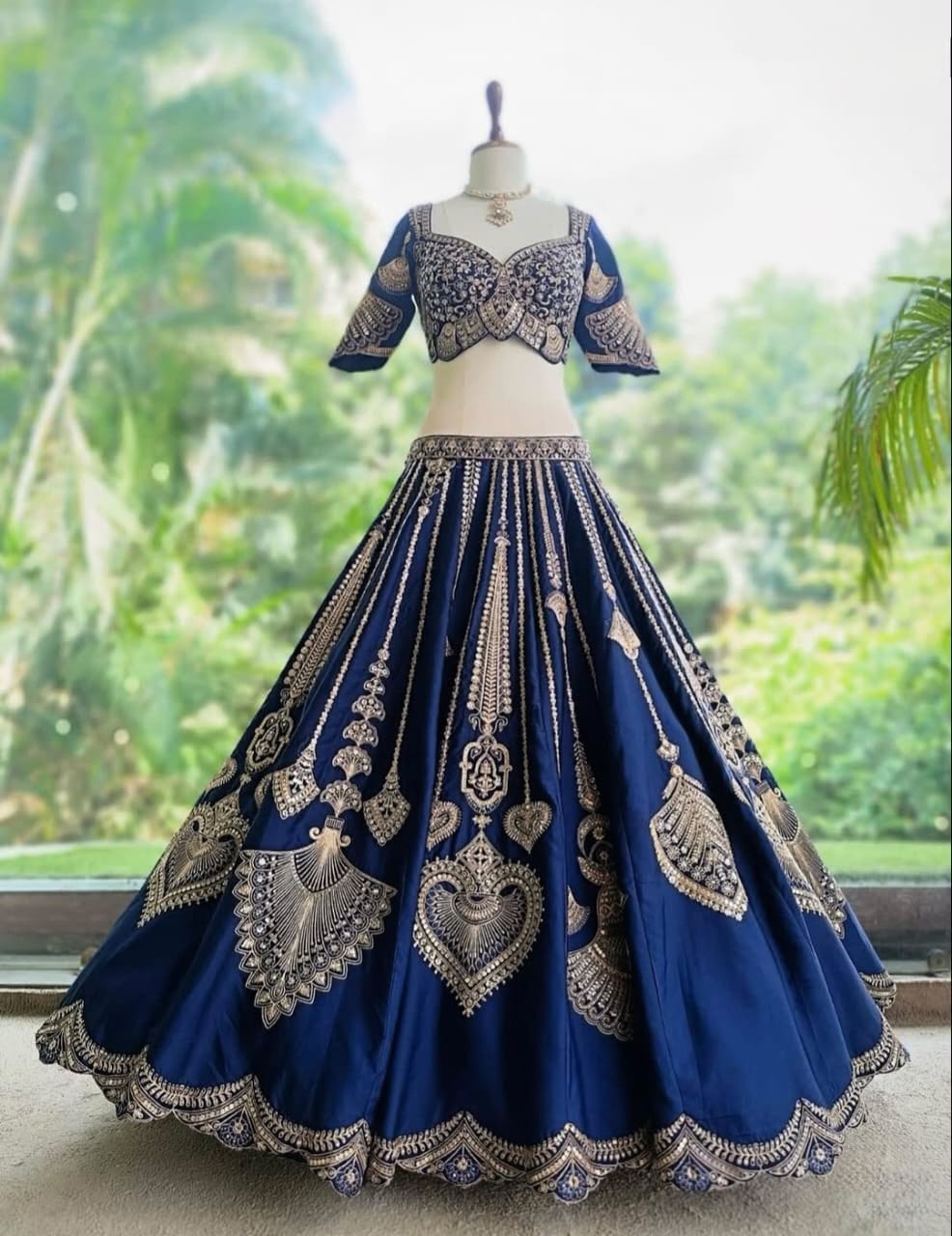 Women’s Premium Floral Embroidered Designer Lehenga Set