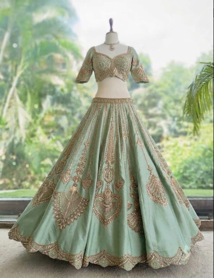 Women’s Premium Floral Embroidered Designer Lehenga Set