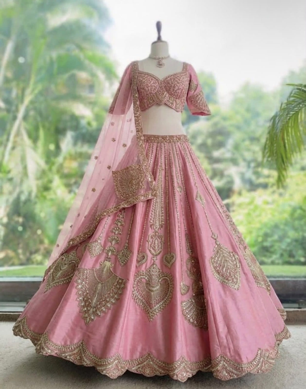 Women’s Premium Floral Embroidered Designer Lehenga Set
