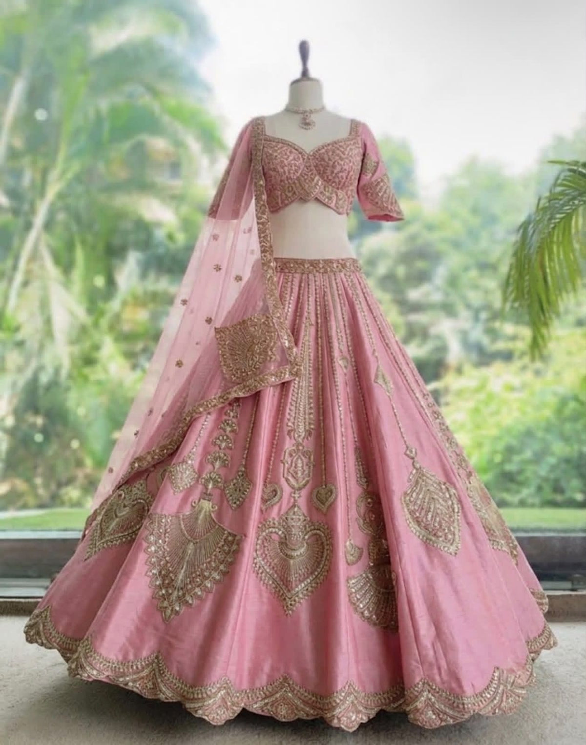 Women’s Premium Floral Embroidered Designer Lehenga Set