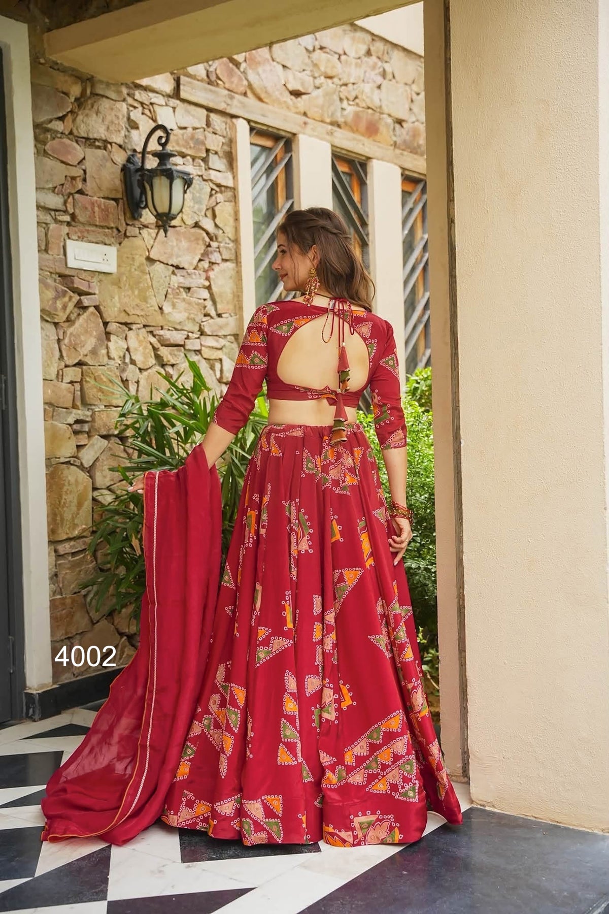 Women’s Heavy French Crepe Silk Digital Print Lehenga Set