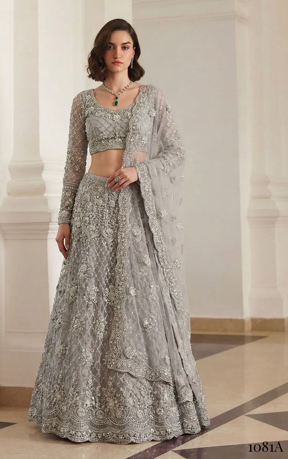 Women’s Butterfly Net Lehenga Set