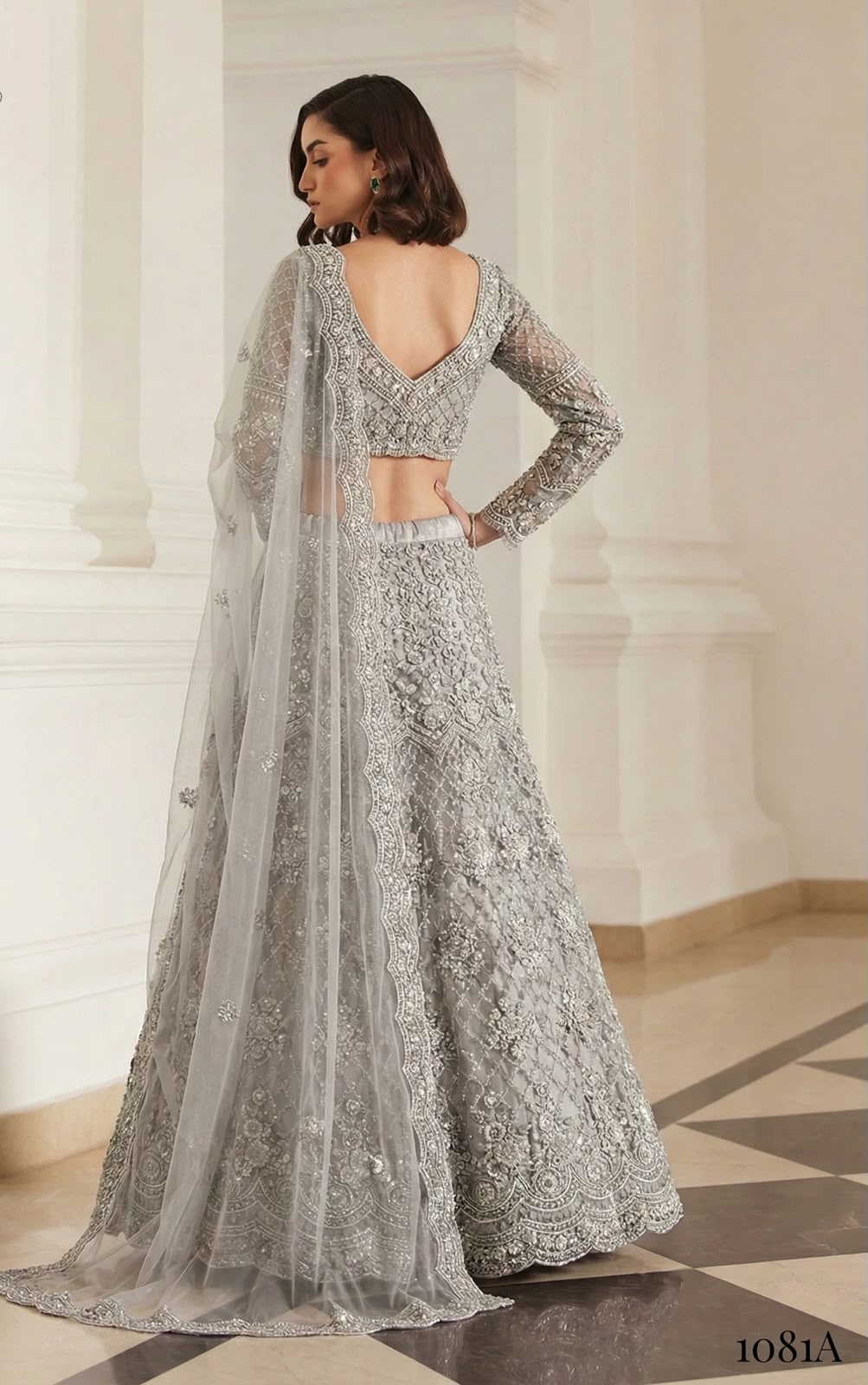 Women’s Butterfly Net Lehenga Set