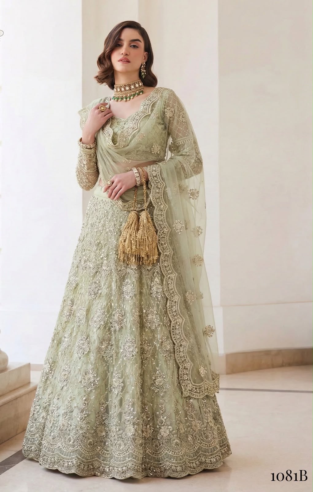 Women’s Butterfly Net Lehenga Set