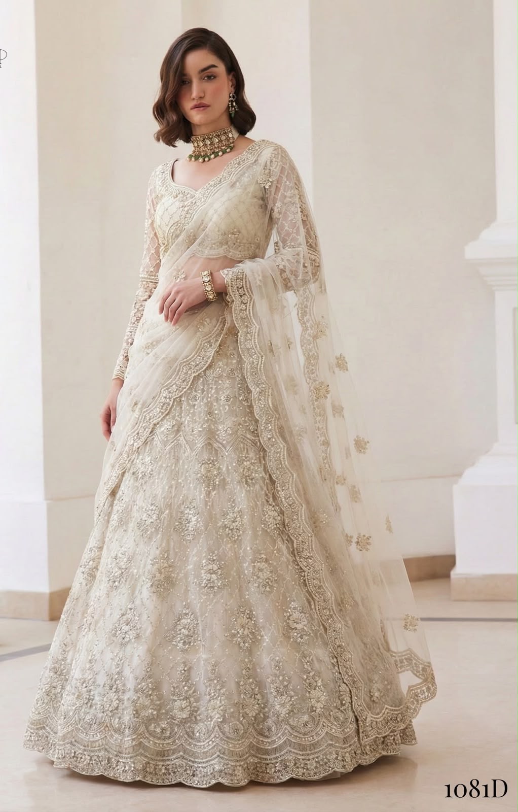 Women’s Butterfly Net Lehenga Set