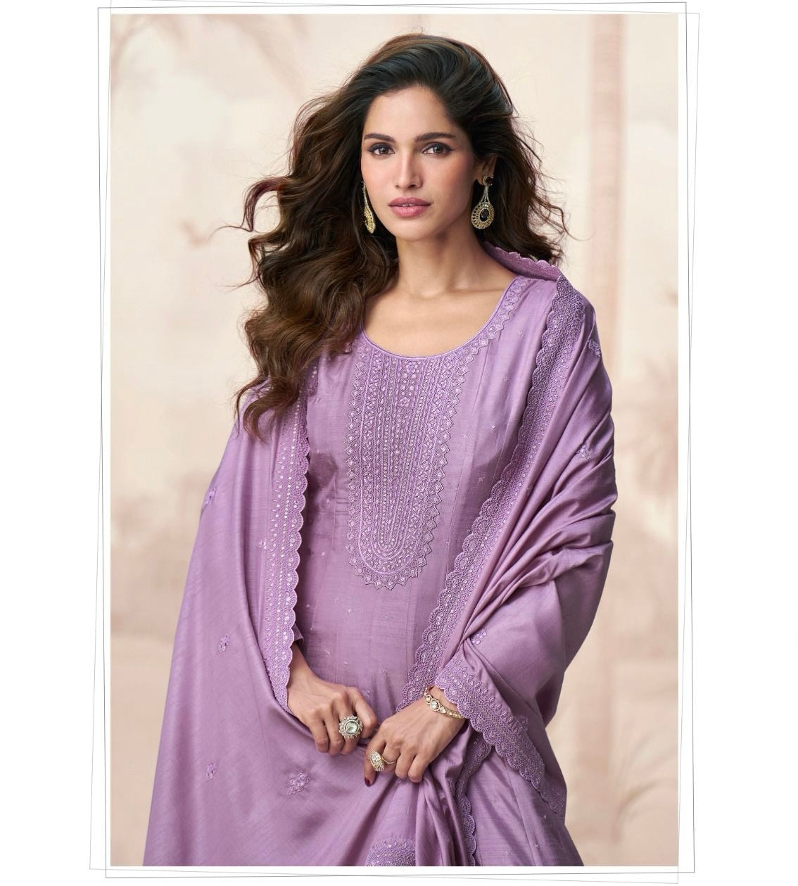 Women’s Premium Silk Stitched Gown